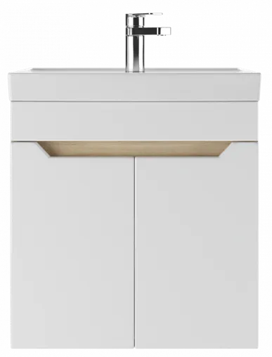 Тумба-умывальник подвесной Айсберг Мечта 50 белый/дуб сонома DM2315T+4607152361544