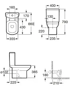 Бачок для унитаза Roca Dama Senso белый 341517000 Бачок для унитаза Roca Dama Senso белый 341517000, 3