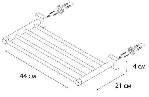 Полка для полотенец Fixsen Kvadro FX-61316