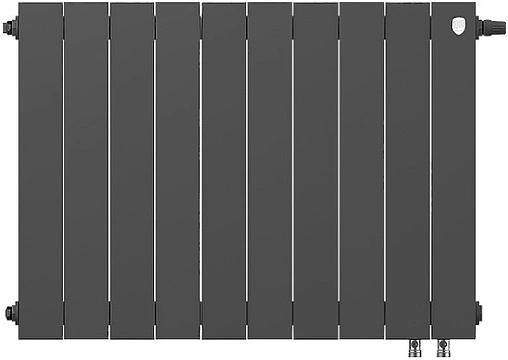 Радиатор биметаллический 10 секций нижнее правое подключение Royal Thermo PianoForte VD 500 Noir Sable RTPNNSVD50010