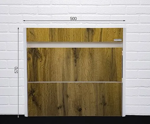 Тумба-умывальник подвесная Домино Uno 60 дуб вотан/белый DU1512T+WB.FN/Fest/60-C/WHT.G/S1