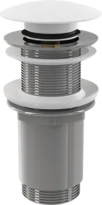 Выпуск автоматический для раковины без перелива AlcaPlast белый A395B Выпуск автоматический для раковины без перелива AlcaPlast белый A395B, 1