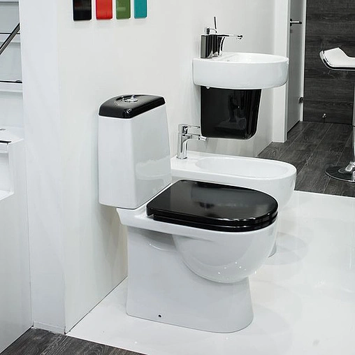 Унитаз-компакт Sanita Luxe Best Color Black белый/черный WC.CC/Best/2-DM/BLK.G/S1 Унитаз-компакт Sanita Luxe Best Color Black белый/черный WC.CC/Best/2-DM/BLK.G/S1