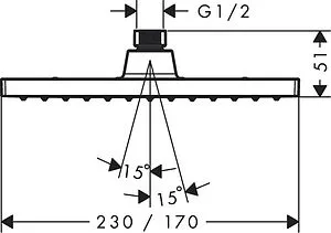 Лейка верхнего душа Hansgrohe Vernis Shape 200 1jet хром 26096000 Лейка верхнего душа Hansgrohe Vernis Shape 200 1jet хром 26096000, 2