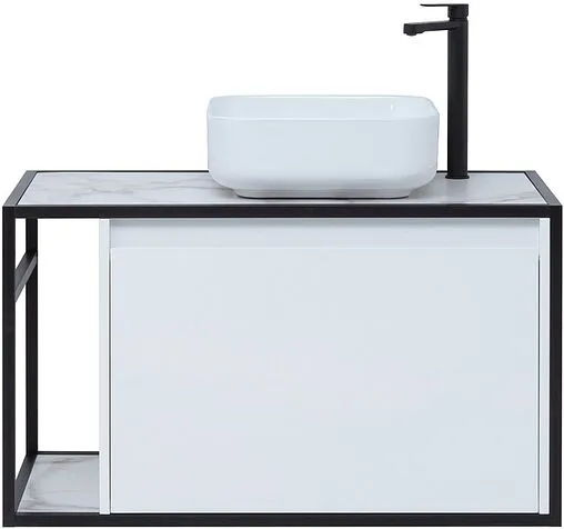 Тумба-умывальник подвесная Aquanet Nova Lite LOFT 90 R белый глянец 00261651+