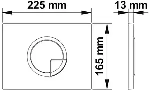 Клавиша смыва для унитаза BERGES Novum R1 040021 белый глянцевый Клавиша смыва для унитаза BERGES Novum R1 040021 белый глянцевый, 2