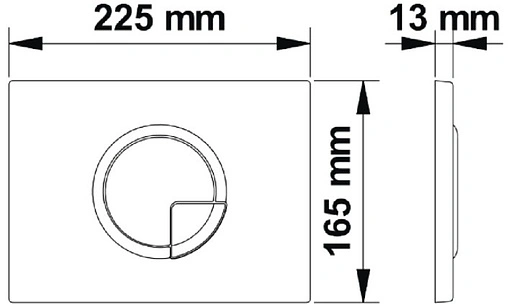Клавиша смыва для унитаза BERGES Novum R1 040021 белый глянцевый