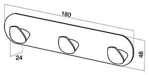 Крючок тройной Am.Pm Inspire хром A5035764 Крючок тройной Am.Pm Inspire хром A5035764, 2