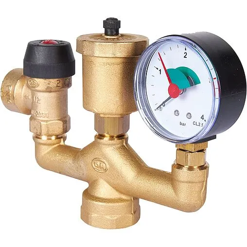 Группа безопасности котла до 50 кВт 1" 3 бар Stout SVS-0040-015025 Группа безопасности котла до 50 кВт 1" 3 бар Stout SVS-0040-015025