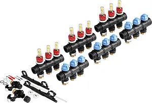 Группа коллекторная с расходомерами 9 отводов 1&quot;нг x ¾&quot;ек TECEfloor SLQ 77390030+77390030+77390030+77390010, 1