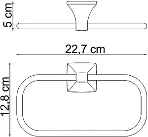 Полотенцедержатель Wasserkraft Wern хром 2560, 4