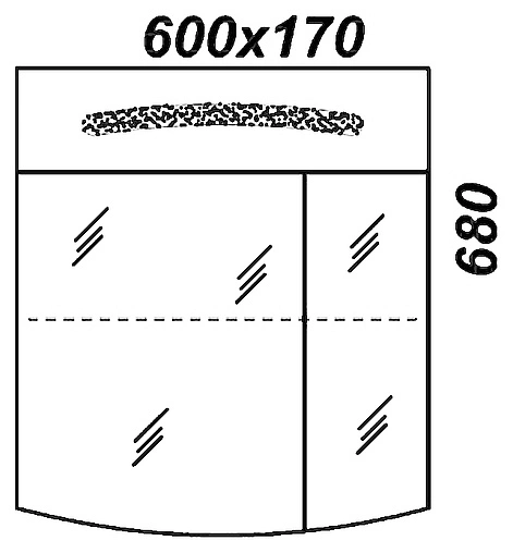 Шкаф-зеркало Aqwella Tempo 60 белый Tmp.04.06