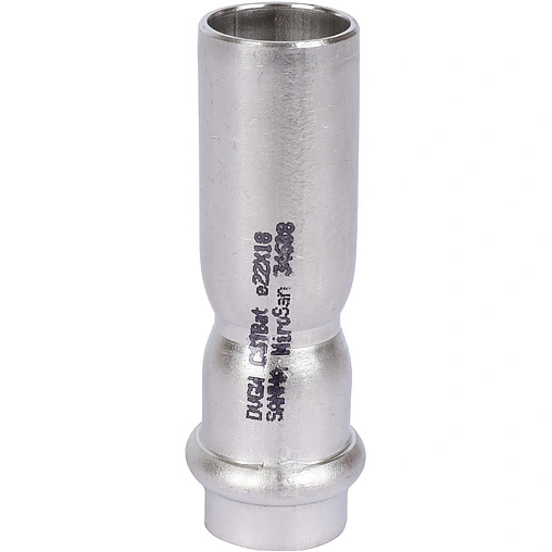 Муфта пресс редукционная однораструбная 22мм x 18мм Sanha NiroSan 9243 692432218