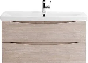 Тумба-умывальник подвесная BelBagno MARINO-CER 90 Rovere Grigio MARINO-CER-900-2C-SO-RG-P+BB-0323-90-LVB, 1