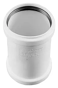 Муфта двухраструбная внутренняя бесшумная D=50мм Rehau Raupiano Plus 11326241001 Муфта двухраструбная внутренняя бесшумная D=50мм Rehau Raupiano Plus 11326241001, 1