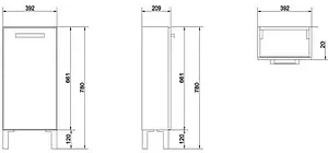 Тумба под умывальник Cersanit Melar 40 белый B-SU-MEL-CM40 Тумба под умывальник Cersanit Melar 40 белый B-SU-MEL-CM40, 2