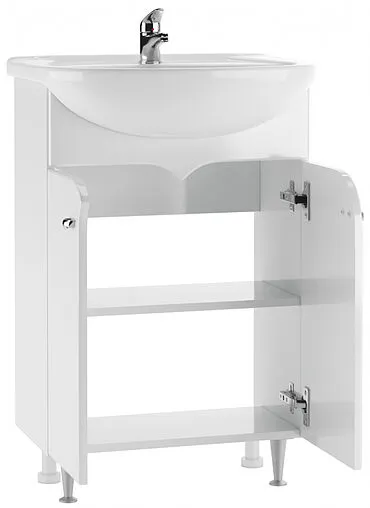 Тумба под умывальник напольная Айсберг Радуга 55 белый DA1141TR