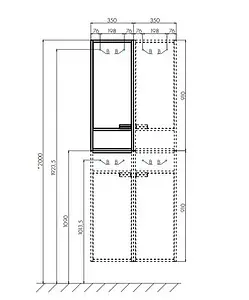 Шкаф Aquaton Флай 35 L белый/дуб крафт 1A237903FAX1L, 2