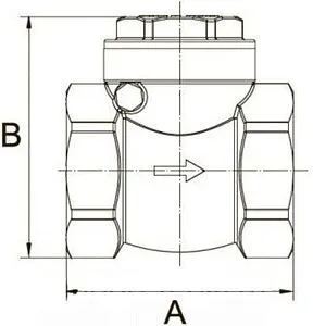 Клапан обратный поворотный 2"в x 2"в TIM JH-1015C Клапан обратный поворотный 2"в x 2"в TIM JH-1015C, 2
