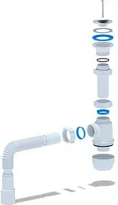 Сифон бутылочный для мойки Ани Пласт Грот A0115, 3