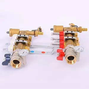 Группа коллекторная с расходомерами 3 отвода 1&quot;в/в x ¾&quot;ек Tiemme 3870008, 4