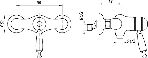 Смеситель для душа Migliore Oxford хром ML.OXF-6339.Bi.Cr Смеситель для душа Migliore Oxford хром ML.OXF-6339.Bi.Cr