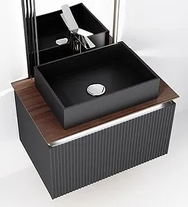 Тумба-умывальник подвесная Jorno Strong 80 антрацит Str.01.80/P/A+ Тумба-умывальник подвесная Jorno Strong 80 антрацит Str.01.80/P/A+, 5