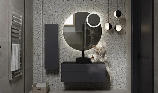 Тумба-умывальник подвесная Raval Decent 100 антрацит Dec.01.100/A/RL