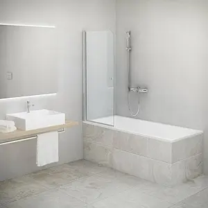 Шторка на ванну 800мм прозрачное стекло Roltechnik TV⅛00 706-8000000-01-02, 5