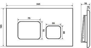 Клавиша смыва для унитаза Timo Soli FP-002 хром глянцевый, 2