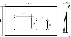 Клавиша смыва для унитаза Timo Soli FP-002W белый глянцевый, 2