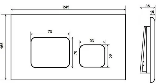 Клавиша смыва для унитаза Timo Soli FP-002W белый глянцевый Клавиша смыва для унитаза Timo Soli FP-002W белый глянцевый