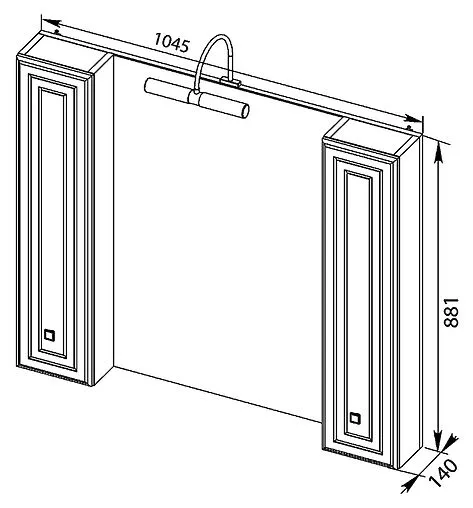Шкаф-зеркало Aquanet Стайл 105 белый 181507