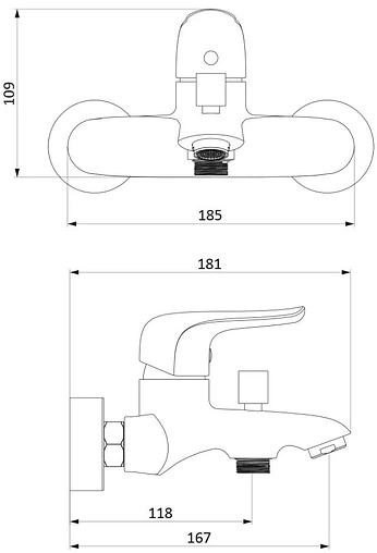 Смеситель для ванны Damixa Palace Evo золото 331000000
