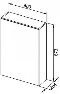 Шкаф-зеркало Aquanet Йорк 60 R белый 00202087 Шкаф-зеркало Aquanet Йорк 60 R белый 00202087, 2