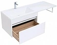 Тумба-умывальник подвесная над стиральной машиной Aquanet Токио 130 L белый 00237745+00235499