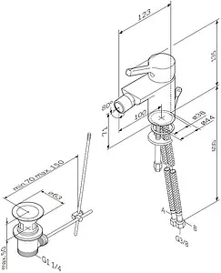 Смеситель для биде AM.PM X-Joy хром F85B83100, 2