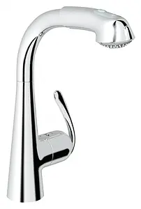Смеситель для кухни с выдвижным изливом Grohe Zedra хром 32553000, 1
