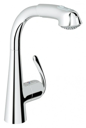 Смеситель для кухни с выдвижным изливом Grohe Zedra хром 32553000