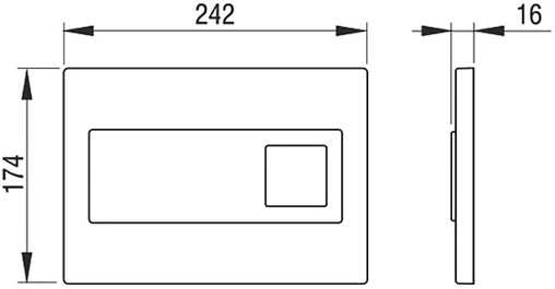Клавиша смыва для унитаза Pestan Diamond 40006365 кнопки/белый, рамка/белый