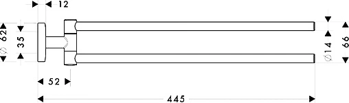 Полотенцедержатель Hansgrohe Logis Classic хром 41612000