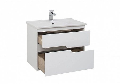 Тумба под умывальник подвесная Aquanet Модена 75 белый 00198486