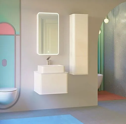 Шкаф-зеркало Jorno Pastel 46 R белый жемчуг Pas.03.46/W