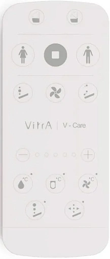 Умный унитаз-биде напольный безободковый VitrA V-Care Prime Rim-Ex белый 7232B403-6217