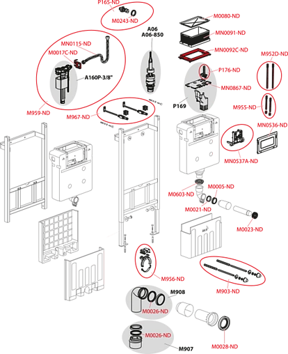 Инсталляция для подвесного унитаза AlcaPlast Sadromodul AM118/1000