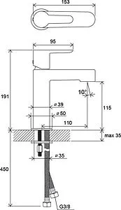 Смеситель для раковины Ravak Puri хром X070113 Смеситель для раковины Ravak Puri хром X070113, 2