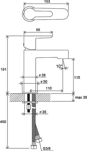Смеситель для раковины Ravak Puri хром X070113 Смеситель для раковины Ravak Puri хром X070113