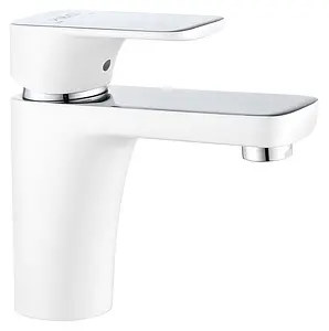 Смеситель для раковины D&K Berlin Steinbeis белый/хром DA1432116 Смеситель для раковины D&K Berlin Steinbeis белый/хром DA1432116, 1