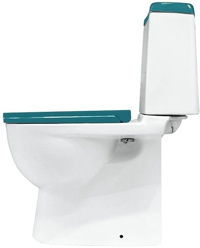 Унитаз-компакт Sanita Luxe Best Color Sea белый/бирюзовый WC.CC/Best/2-DM/TUR.G/S1
