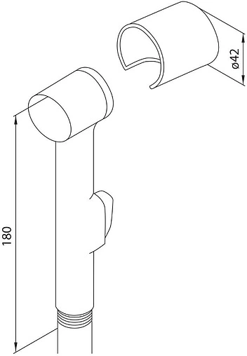 Гигиенический душ с держателем Damixa хром 760210164